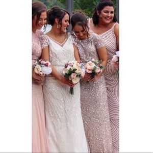 Adrianna Papell Swoop back sequence gown